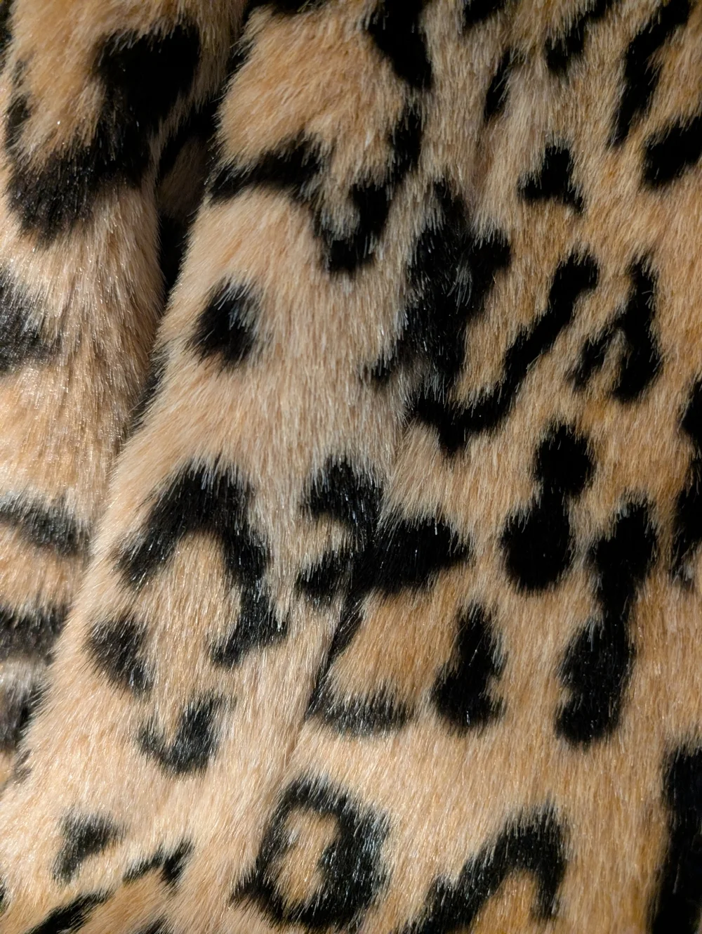 Faux Fur Leopard Car Coat Vintage? Silky Lining - Picture 8 of 16